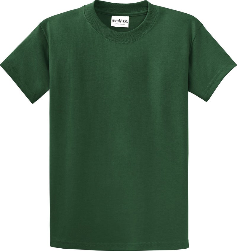 Clothe Co. Mens Heavyweight Cotton T-Shirt Plain Tee (Available in Big & Tall), Forest Green, L - Image 1